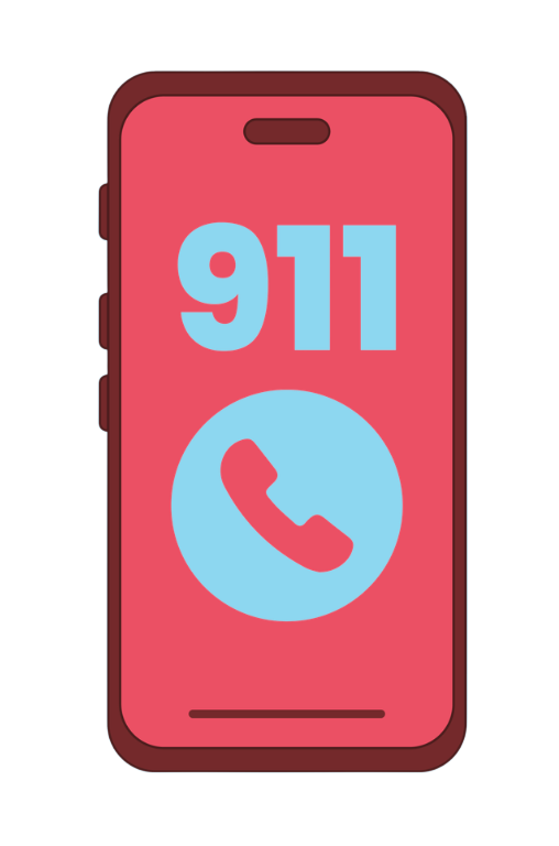 Emergency phone graphic